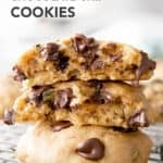 Soft Baked Zucchini Chocolate Chip Cookies short pin image